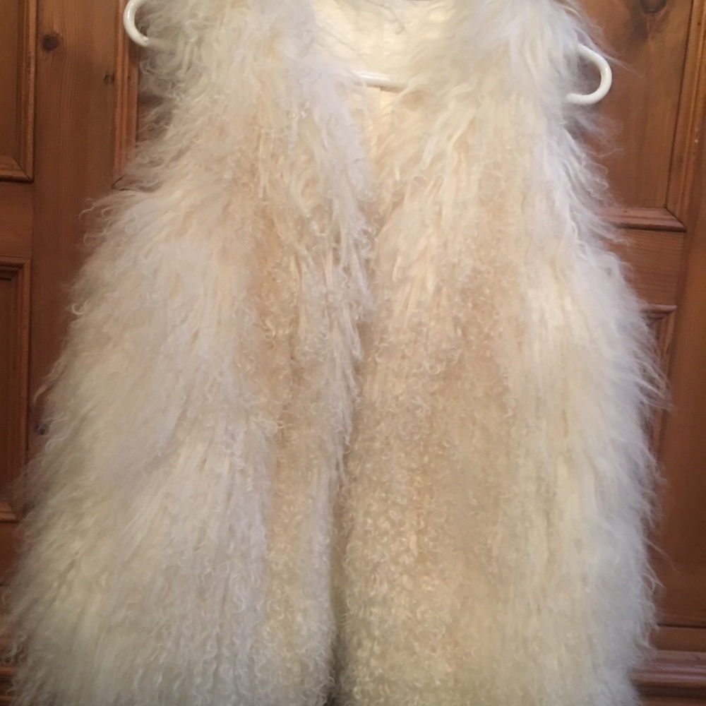 Joie Genuine Mongolian Lamb Vest